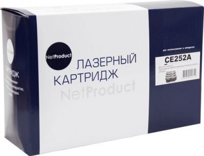 Картридж NetProduct (N-CE252A) для HP CLJ CP3525/ CM3530, Восстановленный, Y, 7K