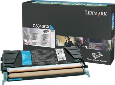 C5340СX оригинальный картридж Lexmark для принтера Lexmark C534, cyan, 7000 страниц