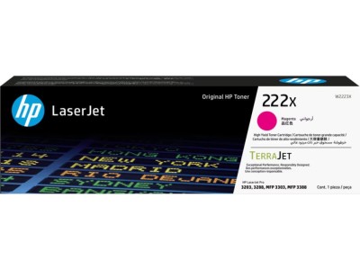 Картридж HP W2223X (222X) Magenta оригинальный для HP LaserJet Pro 3203/ MFP 3303, пурпурный, увеличенный, 2500 страниц
