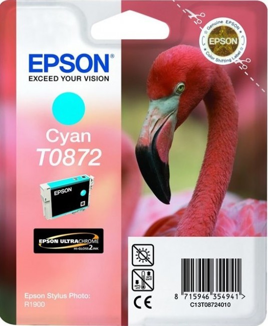C13T08724010 Картридж Epson T0872 для Stylus Photo R1900 (голубой) (cons ink)