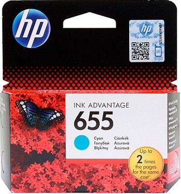 Картридж HP DJ Ink Advantage 3525/4615/4625/5525/6525 (CZ110AE) голубой №655 0120316    