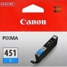 6524B001 Canon CLI-451C Картридж для PIXMA iP7240/MG6340/MG5440, Голубой, 332стр.