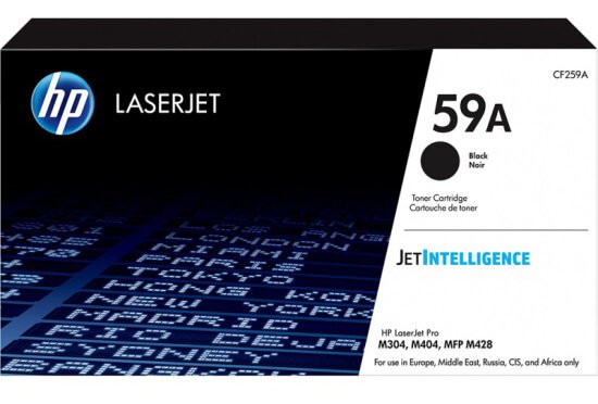 HP CF259A Оригинальный картридж 59A для HP LJ M304/ M404/ MFP M428 чёрный, 3000 страниц