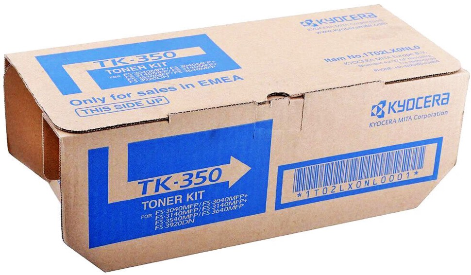 TK-350 (1T02LX0NL0) оригинальный картридж Kyocera для принтера Kyocera FS-3040MFP/ FS-3140MFP/ FS-3540MFP/ FS-3640MFP/ FS-3920DN black, 15000 страниц