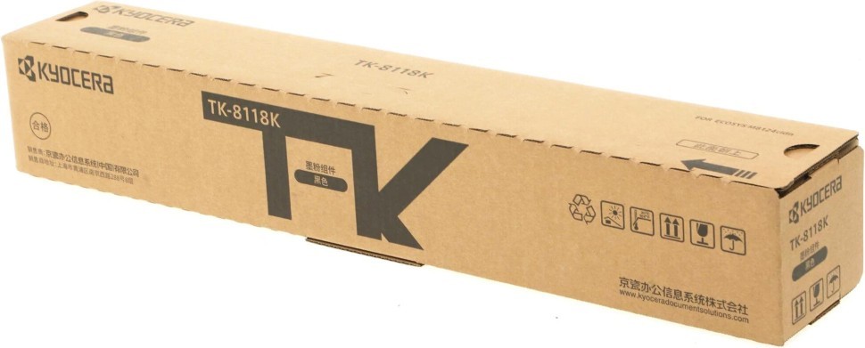Картридж Kyocera TK-8118K (1T02P30CN0) ASIA Black оригинальный для Kyocera ECOSYS M8124cidn/ M8130cidn, чёрный, 12000 стр.
