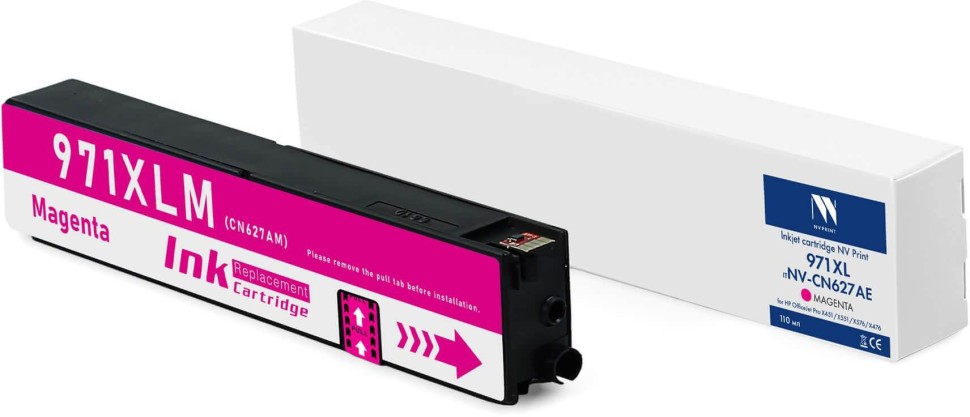 Картридж NV Print №971XL (NV-CN627AE) Magenta для HP OfficeJet Pro X451/ X476/ X551/ X576, пурпурный, увеличенный, 110 мл