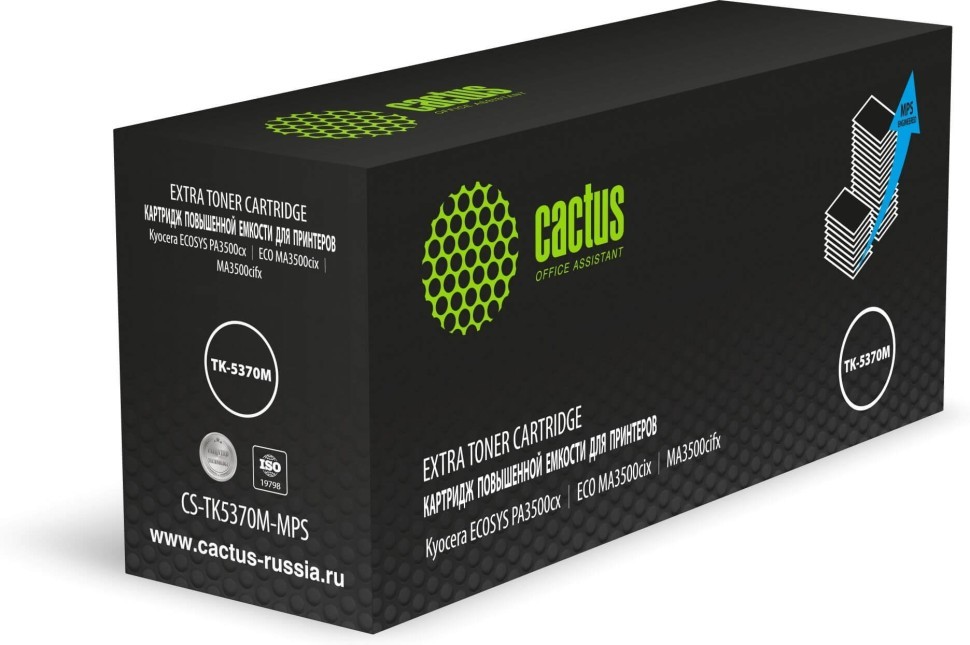 Картридж Cactus TK-5370M (CS-TK5370M-MPS) Magenta для Kyocera ECOSYS PA3500cx/ MA3500cix/ MA3500cifx, пурпурный, увеличенный, 13000 стр.