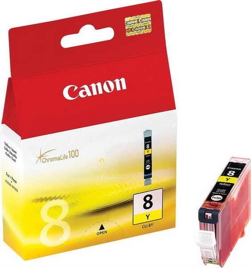 0623B024 Canon CLI-8Y Картридж для Canon 4200/5200/MP500/MP800, Желтый, 490стр.
