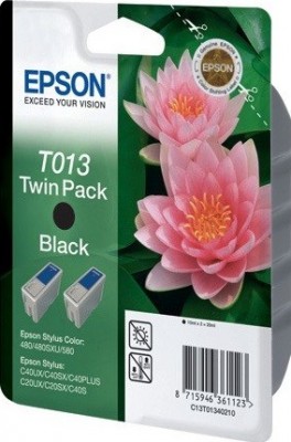 Картридж Epson C13T01340210 T013 20ml черный 210 копий