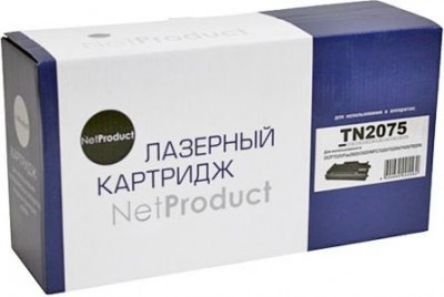 Тонер-картридж NetProduct (N-TN-2075) для Brother HL-2030/ 2040/ 2070/ 7010/ 7420/ 7820, 2,5K