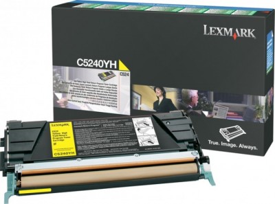 C5240YH оригинальный тонер-картридж Lexmark для принтера Lexmark С524 повышенной емкости, yellow, 5000 страниц