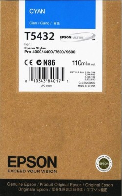 Картридж T5432 C13T543200  Epson ST 7600/9600 голубой ТЕХН