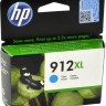 Картридж HP №912XL (3YL81AE) Cyan оригинальный для HP OfficeJet Pro 8012/ 8013/ 8014/ 8022/ 8023, голубой, увеличенный, 825 стр.