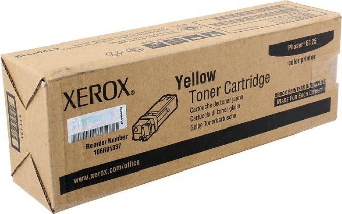 Картридж XEROX PHASER 6125 (106R01337) желтый 1к оригинальный