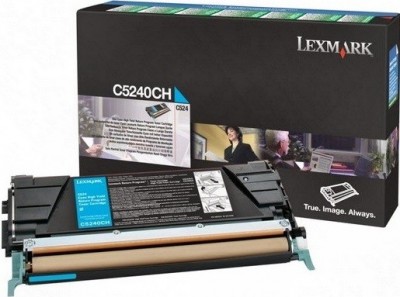 C5240СH оригинальный тонер-картридж Lexmark для принтера Lexmark С524 повышенной емкости, cyan, 5000 страниц