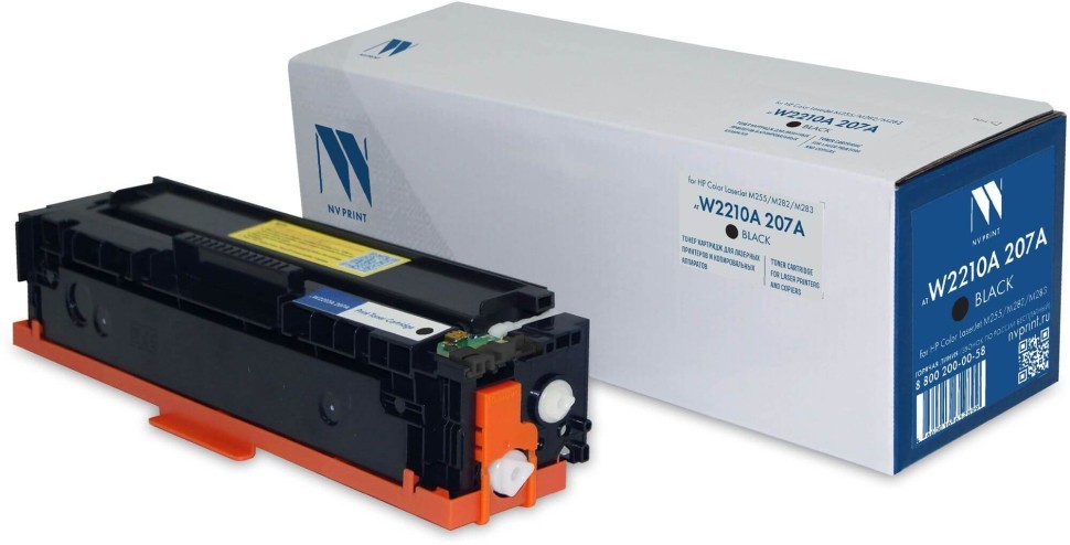 Картридж NV Print W2210A 207A (NV-W2210A-207A-Bk) Black до версии fw20220729 для HP Color LaserJet M255/ M282/ M283, чёрный, 1350 стр.
