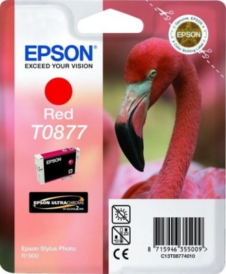 Картридж C13T08774010 T0877 Epson ST PHOTO R1900 красный ТЕХН (6037)