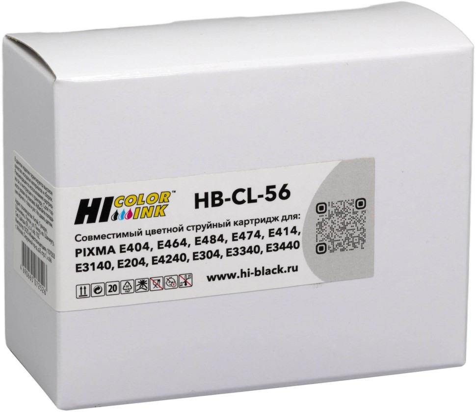 Картридж Hi-Black CL-56 (HB-CL56-COL) Color для Canon PIXMA E404/ E464/ E484/ E474/ E414/ E3140/ E304, цветной