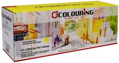 Картридж Colouring CB542A/716 (№125A) для HP Color LaserJet CP1215/ CM1300,Canon LBP5050/ MF8040, жёлтый, 1400 стр.