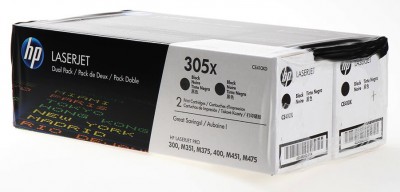 Картридж HP CE410XD (305X) Black оригинальный для HP Color LaserJet Pro M351/ M375/ M451/ M475, чёрный, увеличенный, двойная упаковка, 2*4000 страниц