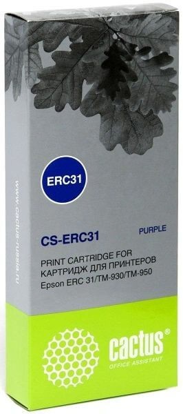 Картридж Cactus C43S015369 (CS-ERC31) Purple для Epson ERC31/ TM-930/ TM-950, фиолетовый, 12,7мм х 10м, 4,5млн
