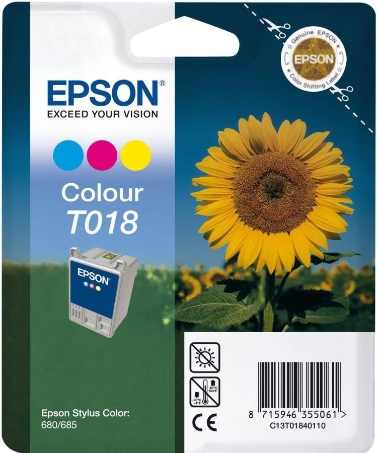 Картридж Epson C13T01840110 T018 цветной 300 копий