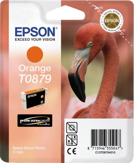 Картридж C13T08794010 T0879 Epson ST PHOTO R1900 оранж. ТЕХН (6039) 