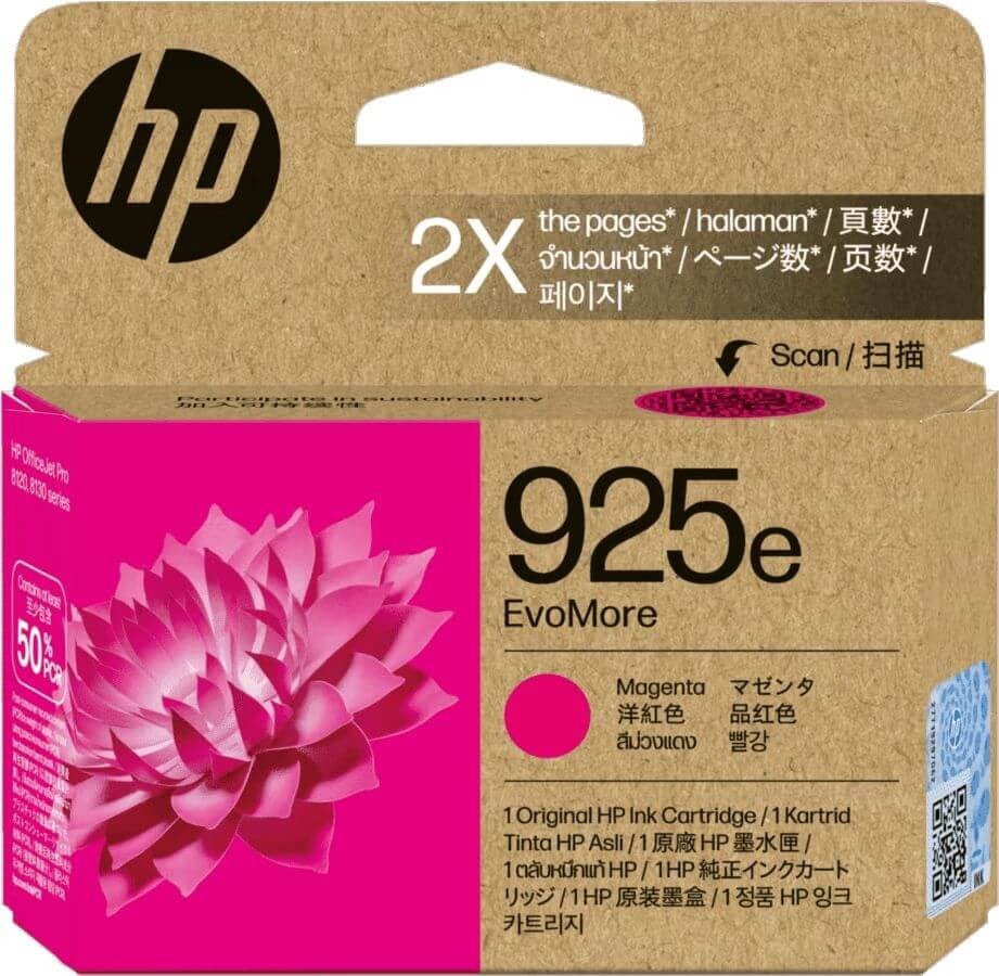 Картридж HP №925e (4K0W1PE) EvoMore Magenta оригинальный для HP OfficeJet Pro 8120/ 8130, пурпурный, увеличенный, 800 страниц