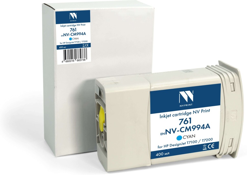 Картридж NV Print №761 (NV-CM994A) Cyan для HP DesignJet T7100/ T7200, голубой, 400 мл
