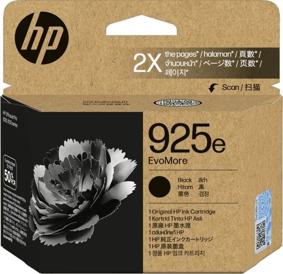 Картридж HP №925e (4K0W3PE) EvoMore Black оригинальный для HP OfficeJet Pro 8120/ 8130, чёрный, увеличенный, 1000 страниц