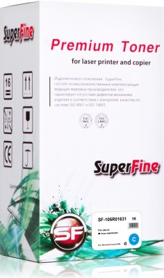Картридж SuperFine Xerox 106R01631 Cyan для Xerox Phaser 6000/6010WC/6015 совместимый, 1 000 стр.