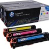 Набор картриджей HP CF373AM (CB541A+CB542A+CB543A) (125A) оригинальный для HP Color LaserJet CP1213/ CP1214/ CP1215/ CP1216/ CP1217/ CP1513n/ CP1514n/ CP1515n/ CP1516n/ CP1517ni/ CP1518ni/ CP1519ni/ CM1312, CYM Tri-Pack, 3*1400 страниц