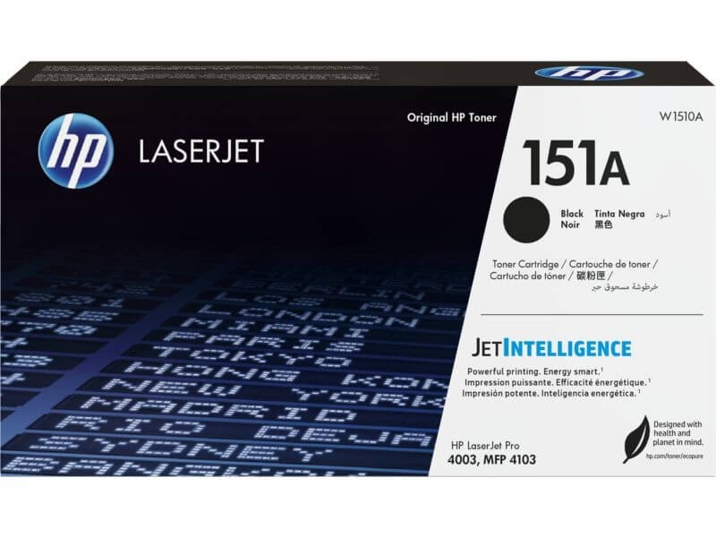 Картридж HP W1510A (151A) оригинальный для принтера HP LaserJet Pro 4003n/ 4003dn/ 4003dw/ 4103dw/ 4103fdn/ 4103fdw, чёрный, 3050стр.