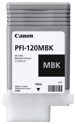 Картридж оригинальный Canon PFI-120MBK 2884C001 для принтера Canon TM-200/ TM-205/ TM-300/ TM-305, матовый черный, (GR) 130 мл