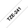 TZE-241 оригинальный картридж с лентой Brother (18 мм черн/бел, аналог TZ-241)