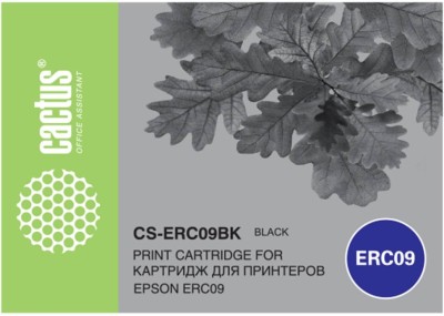 Картридж Cactus ERC09 (CS-ERC09BK) Black для Epson ERC09, чёрный, 4ммх0,21м, 150000 знаков