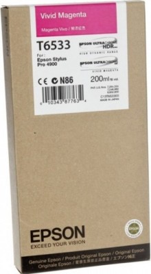 C13T653300 Картридж Epson Stylus Pro 4900 Ink Cartridge (200ml) : Vivid Magenta