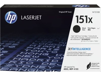 Картридж HP W1510X (151X) оригинальный для принтера HP LaserJet Pro 4003n/ 4003dn/ 4003dw/ 4103dw/ 4103fdn/ 4103fdw, чёрный, 9700стр.