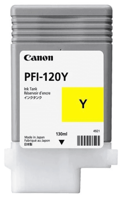 Картридж оригинальный Canon PFI-120Y 2888C001 для принтера Canon TM-200/ TM-205/ TM-300/ TM-305, желтый, (GR) 130 мл