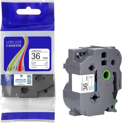 Картридж NV Print TZe-261 (NV-TZe-261) для Brother P-touch P950W/ P900W/ 9700PC, чёрный на белом, 36мм х 8м