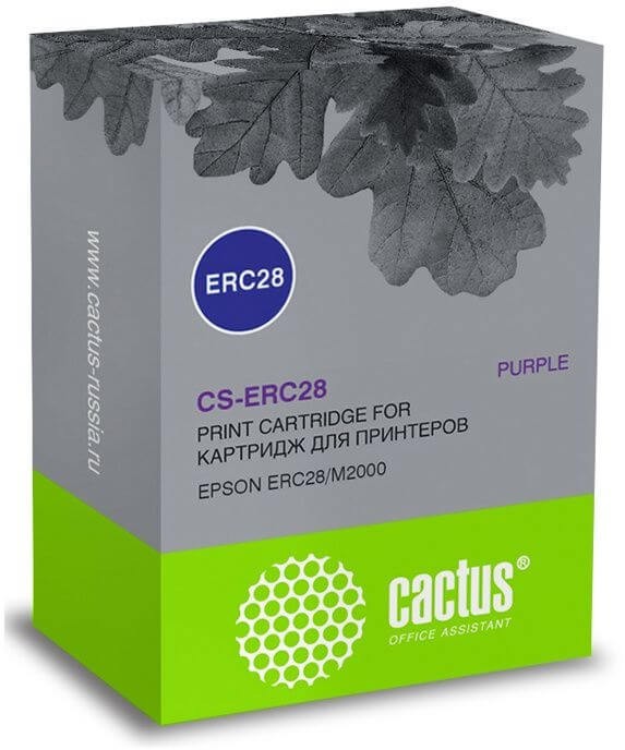 Картридж Cactus ERC28 (CS-ERC28) Purple для Epson ERC28/ 4000/ 4815/ 4820/ M2000/ FUJITSU-29745/ AT3000/ NORAND-815/ DP815/ NP815, фиолетовый, 12,7х3,1м, 2млн