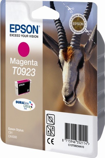 Картридж Epson C13T10834A10 T0923, Т10834 5,5ml пурпурный 485 копий в технологической упаковке
