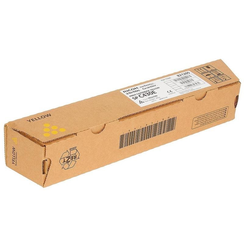 Картридж Ricoh SP C430E (821282/ 821205/ 821095) оригинальный для Ricoh Aficio SP C430DN/ C431DN/ C440DN, жёлтый, 24000 стр.