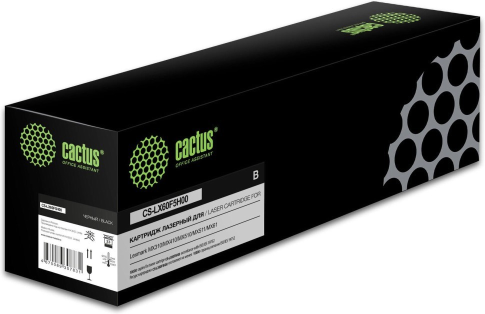 Картридж Cactus 60F5H00 (CS-LX60F5H00) для Lexmark MX310/ MX410/ MX510/ MX511/ MX610, 10000 стр.