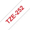 Brother TZE-252 Картридж с лентой (P-Touch, 24мм, Красный на белом)