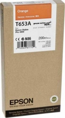 C13T653A00 Картридж Epson Stylus Pro 4900 Ink Cartridge (200ml) : Orange