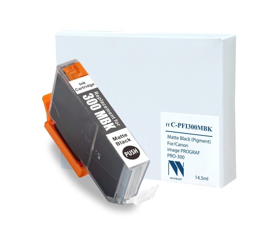 Картридж NV Print C-PFI300MBK для Canon imagePROGRAF PRO-300, матовый черный