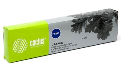 Картридж Cactus S015329 (CS-FX890) для Epson FX-890/ LQ-590, чёрный, 12,7х17м, 5,4млн