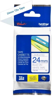 Brother TZE-253 Картридж  для термопринтера P-Touch с лентой 24мм синий на белом TZ253