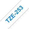 Brother TZE-253 Картридж  для термопринтера P-Touch с лентой 24мм синий на белом TZ253